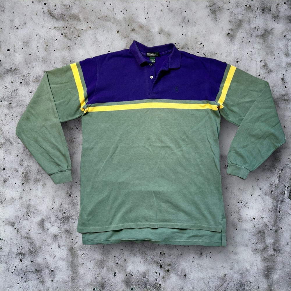 90s Polo Ralph Lauren Long sleeve stripped Size XL (run small)